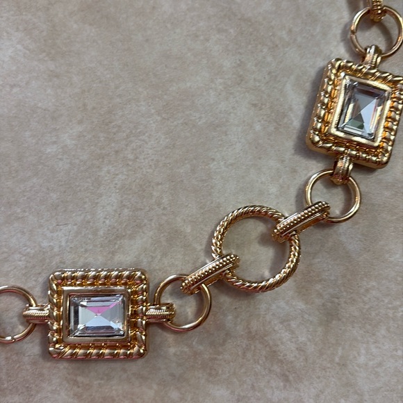 NWT Juicy Couture Gold Metal Chain Belt With Jewel Design and Heart SZ: S/M - Picture 4 of 8